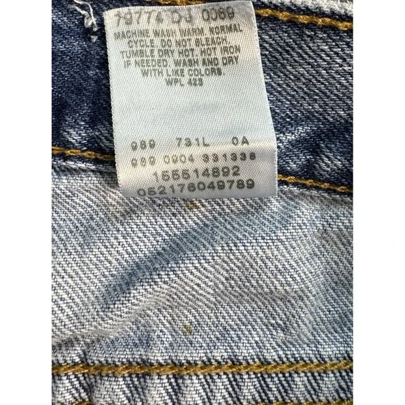 Levi's 505 Jeans Mens 31x34 Blue Cotton Denim Straight Workwear Faded Classic - Picture 6 of 9